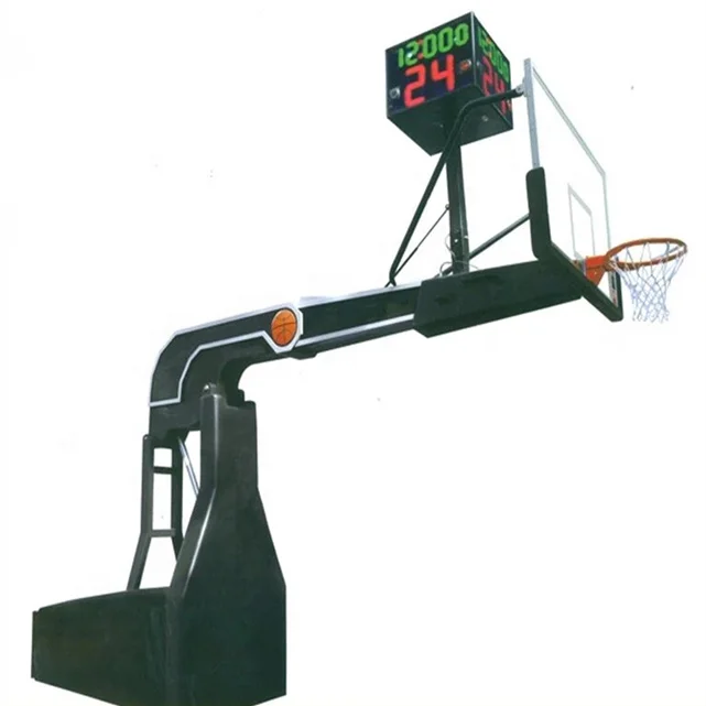 Outdoor movable adjustable competition steel basketball hoop stand for adult