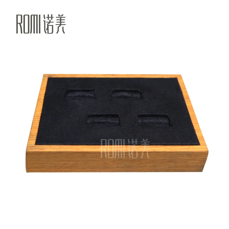 High End Black Suede showcase jewellery stand packaging  card Jewelry  Display Sets for store cabinet