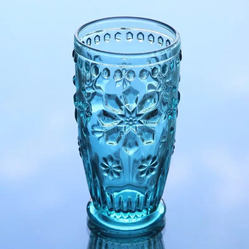 
Colorful Heat Resistant office water cups unique bar glassware for milkshakes amd juice 