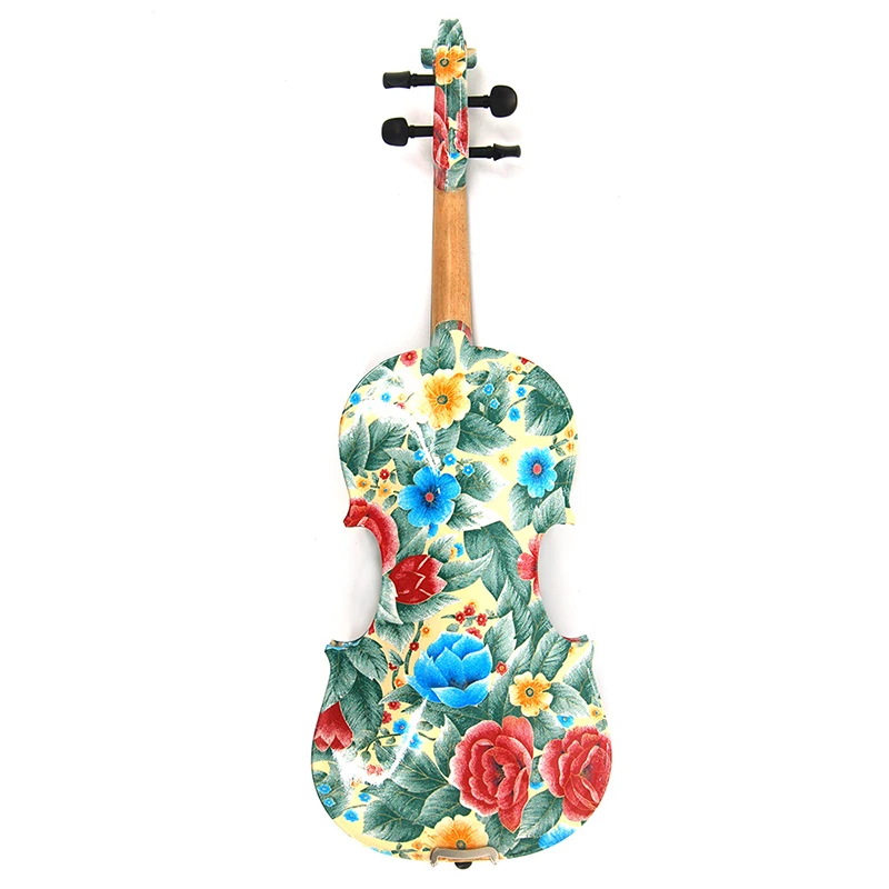 Kinglos brand professional handmade solid wood student 4/4 quality colorful acoustic violin