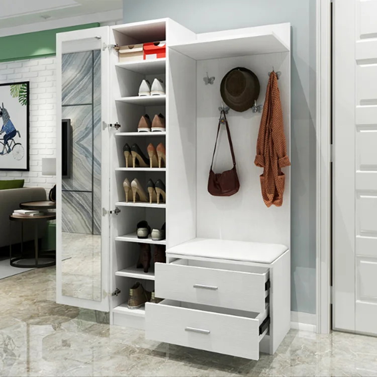 Large Capacity Modern Wooden Living Room Shoe Cabinet Furniture