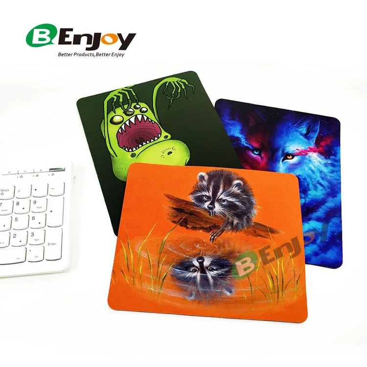 Polyester Fabric Top Mousepad with Antislip Rubber Back