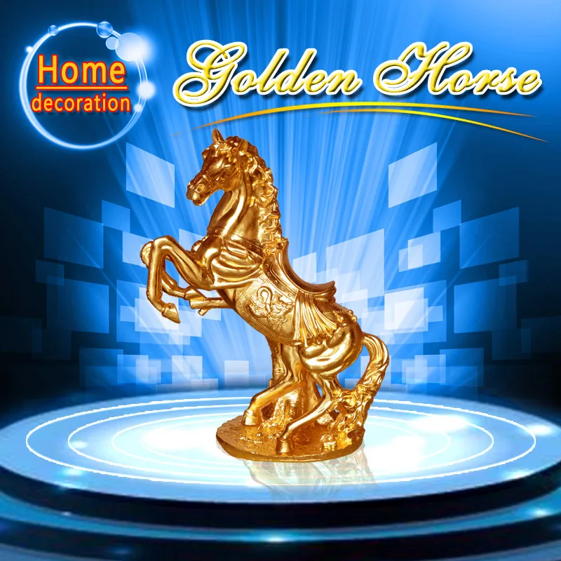 
Golden Horse Style Sandstone Sculpture Statue for Garden Decorations 