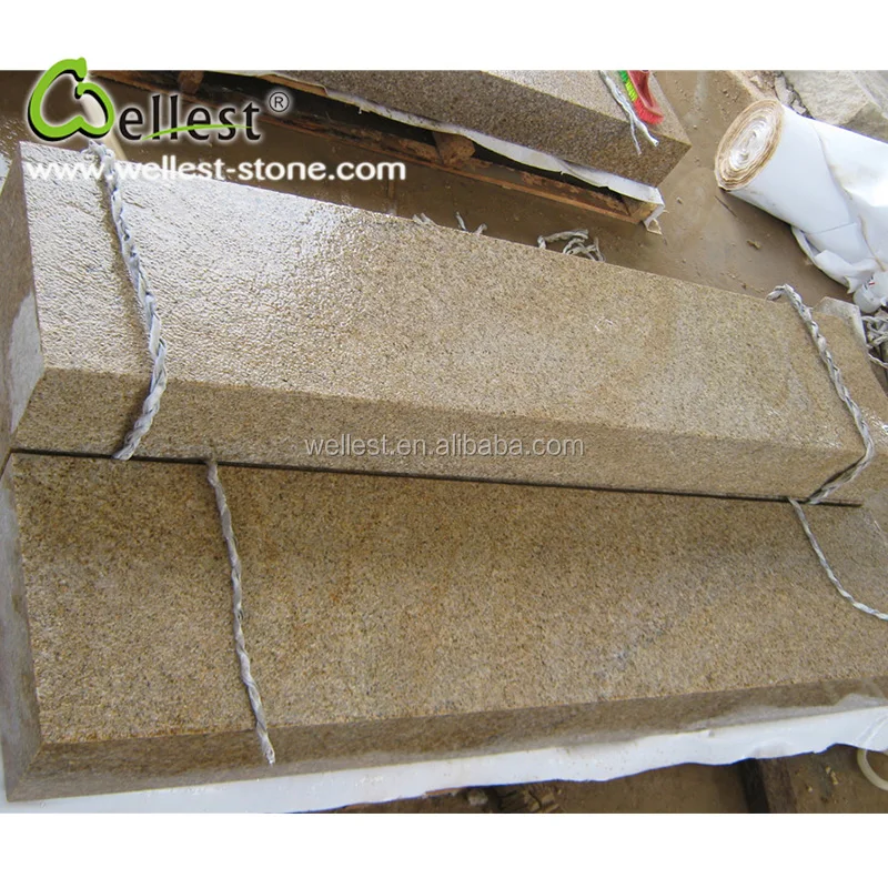 
Wholesale G682 Yellow Rusty Granite Road Kerb Stone for Construction Material 