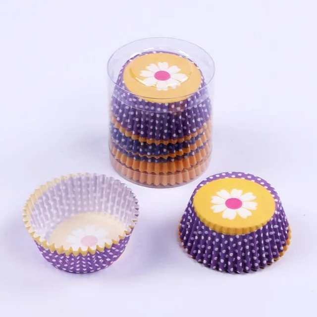 
PVC Tube Packed Cake Cups Disposable Cupcake Liners Paper Cupcake 