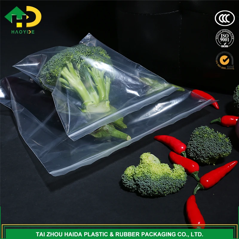 Cheap Price Custom Size Fruit Packaging Double Ziplock Bags