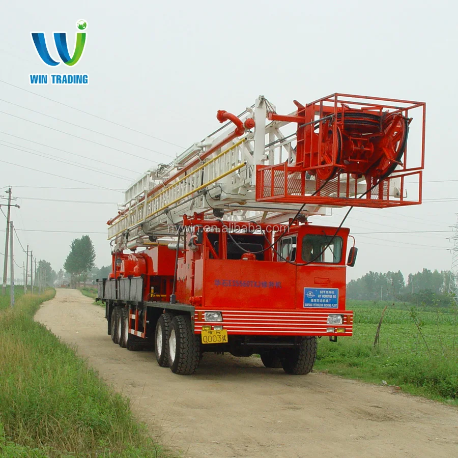 
RG API Standard Oil Field Oil and Gas Well Bore Hole Truck Mounted Mobile 350hp XJ60 Drilling and Workover rig 