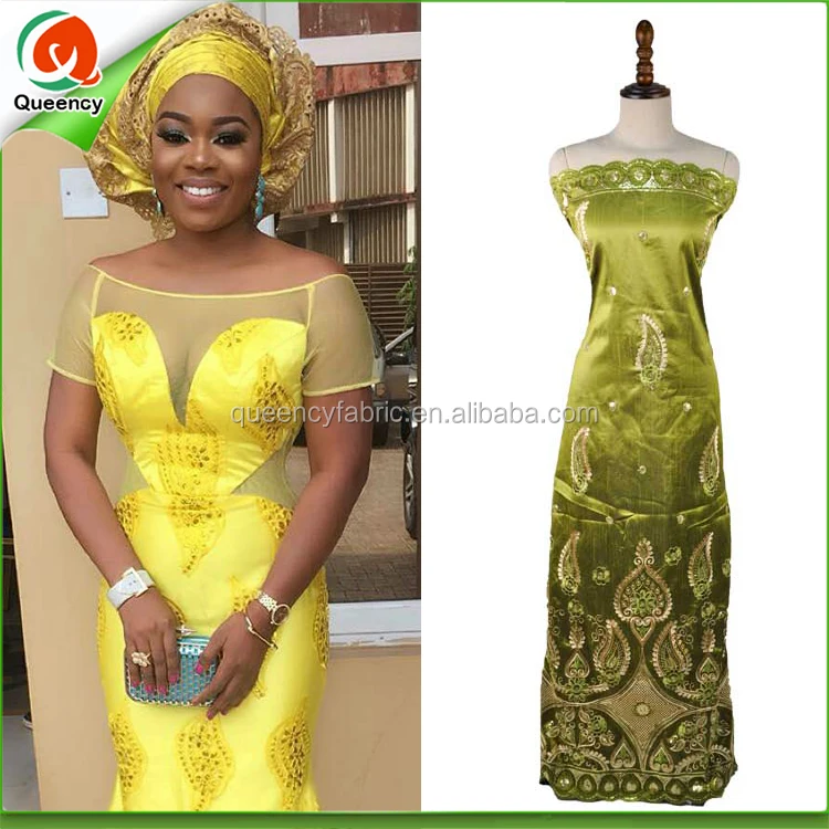 GQ063 Queency Latest Elegant India George Wrappers African George Fabric for Wedding and Party