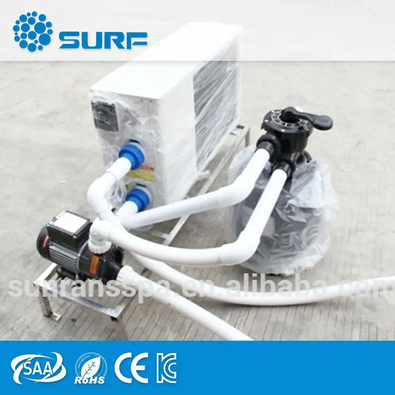 Пвх труба высокого кс открытый сад бассейн тепловой насос водонагреватель