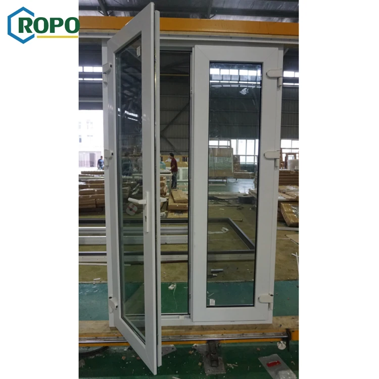 AS Certificated Australian Standard Balcony Patio UPVC Double Open Design French Casement Glass Door