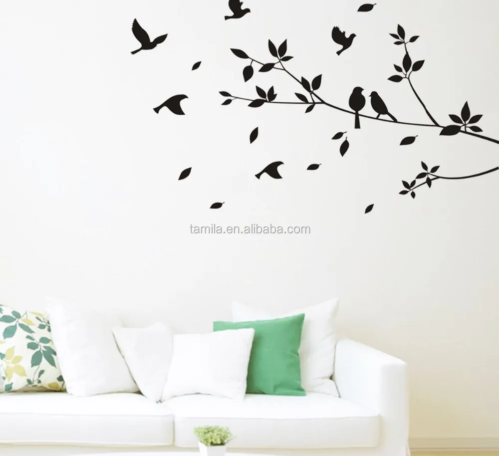 vinyl home wall sticker/wall decal flying birds wallpaper