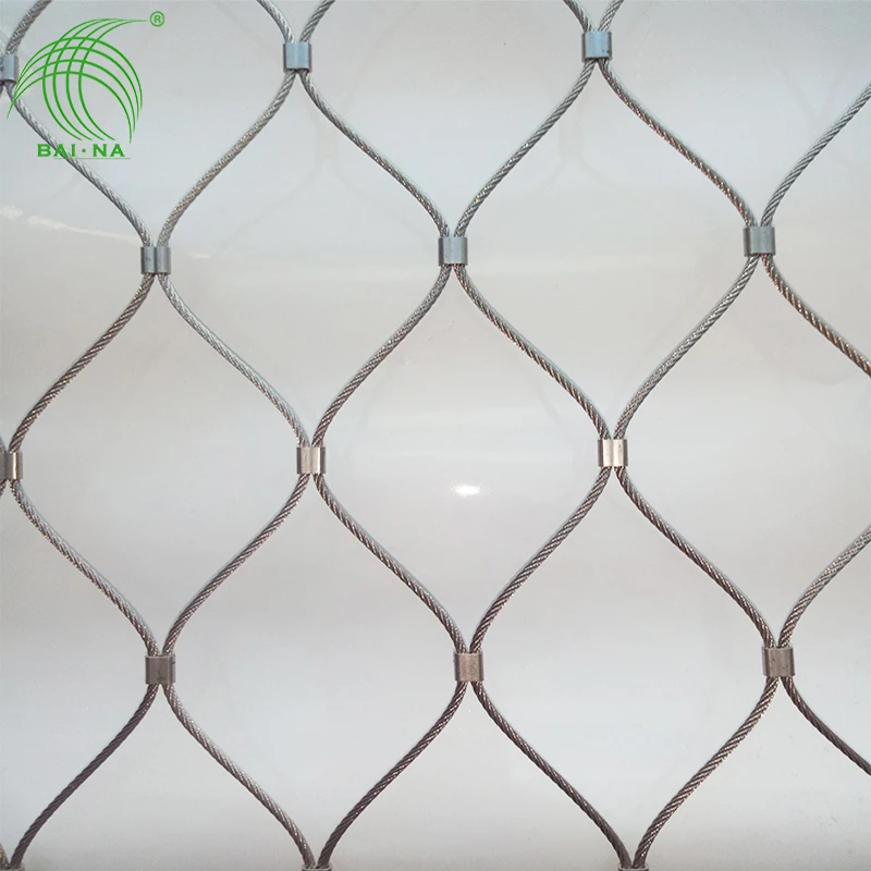 
Durable Architectural 304 316 Stainless Steel Wire Rope Cable Mesh Netting 