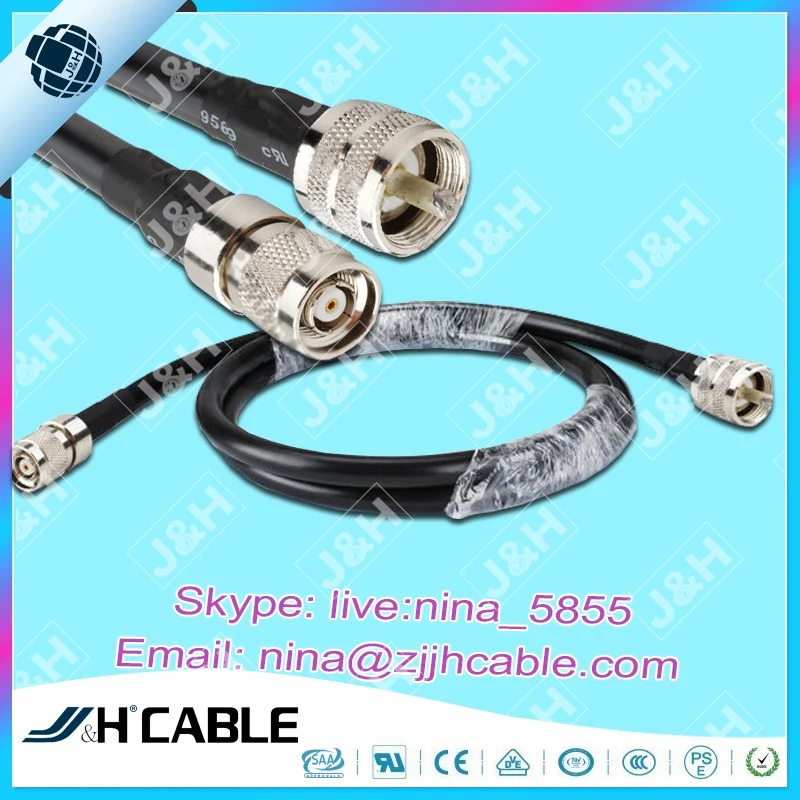 LMR400 50Ohm Коаксиальный Кабель С RP-TNC Мужской Прямо К UHF Мужчин Прямо Сборки