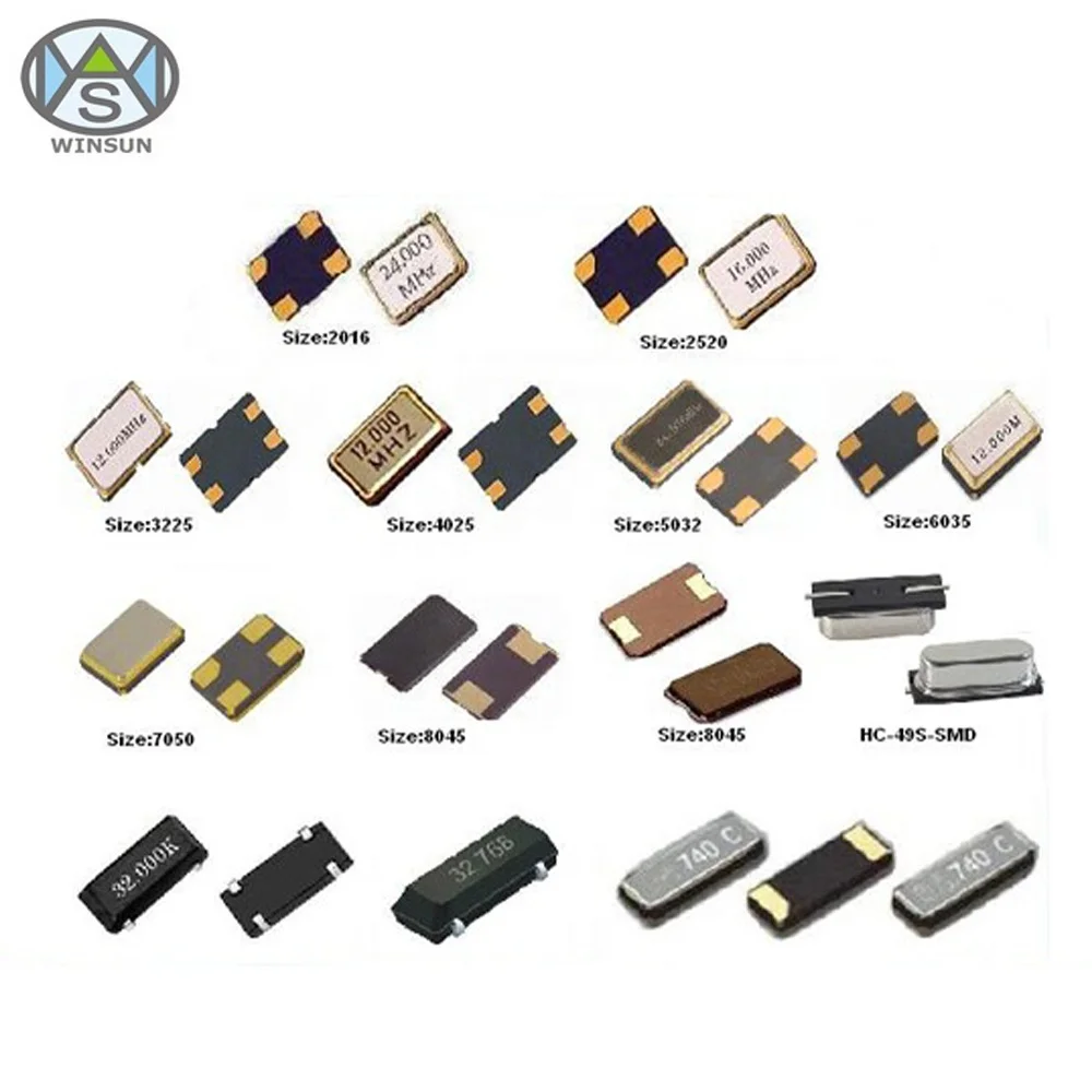 High Quality 3225 3.2 x 2.5 mm SMD Quartz Crystal Oscillator / Resonator