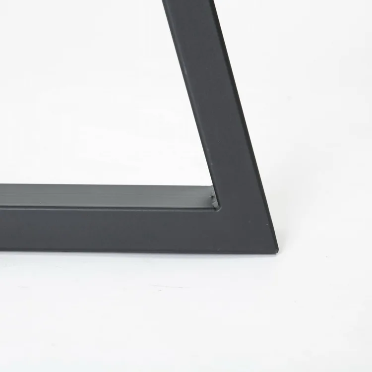 28' Industry Trapezoid Dinner Table Leg Metal Cast Iron Bench Legs Set of 2