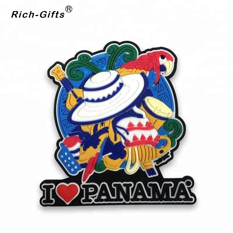 Panama Customized Logo Soft Rubber Fridge Magnet
