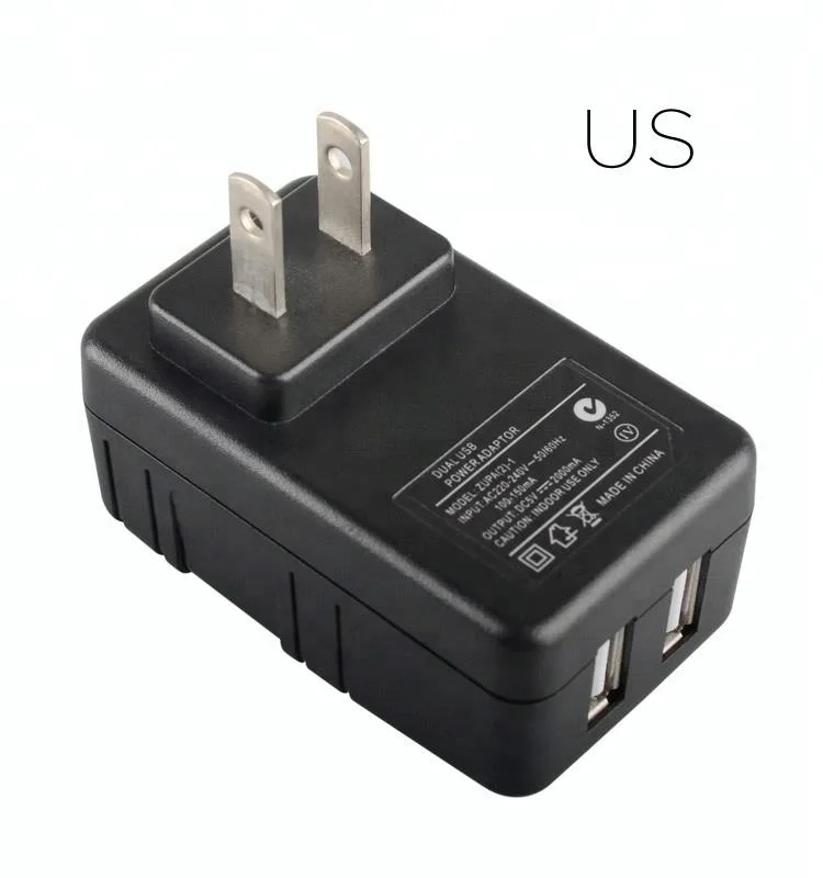 CE ROHS 2 USB UK Charger For iPhone X Charger