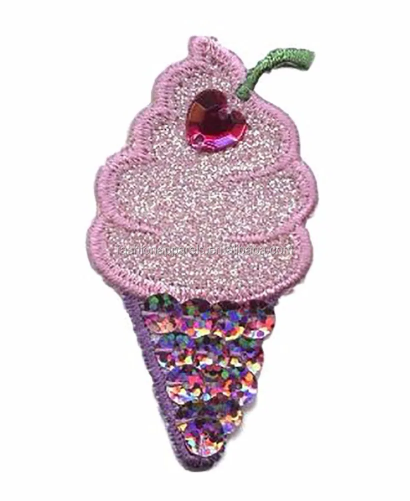 One-Of-A-Kind Beautiful Summertime Ice butter Cone Iron On Embroidered Applique Patch