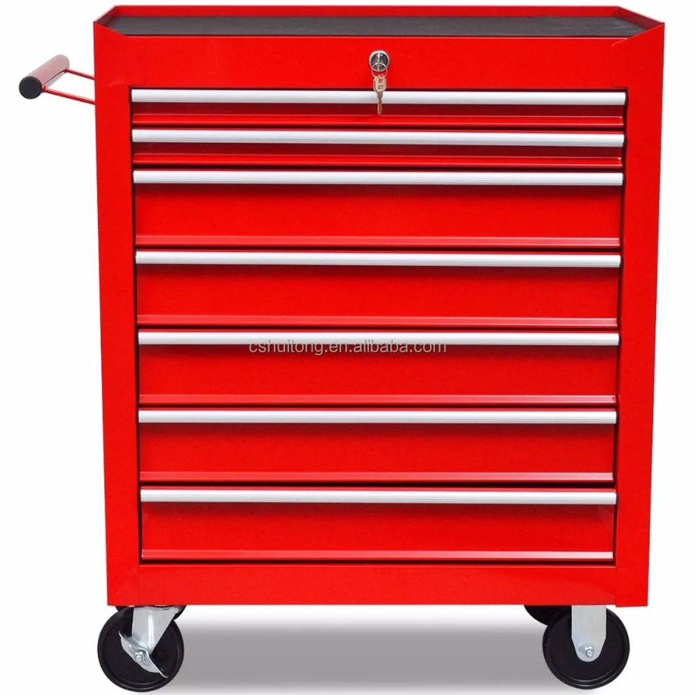 
Wholesales 26 inch metal 7 Drawer Mechanic Toolbox Chest Trolley Cabinet With Wheels 