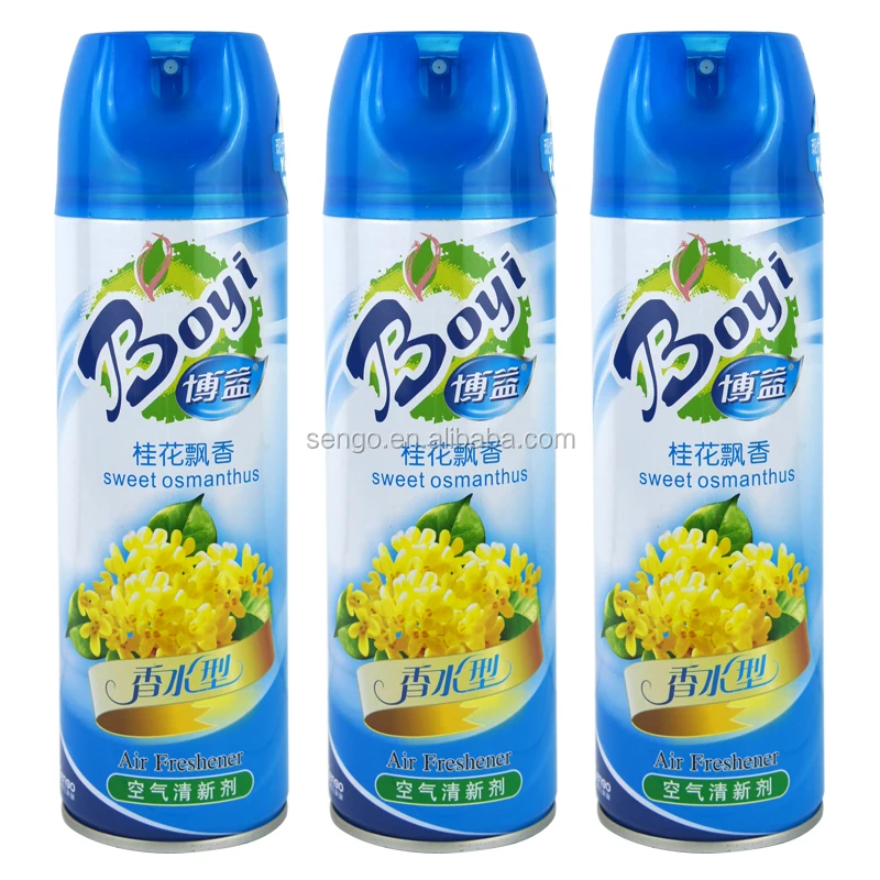 
hotel room aerosol air freshener with flower smell 