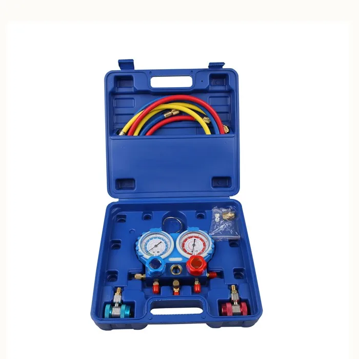 
R22 R134a R410a manifold gauge refrigeration pressure gauge with hose 