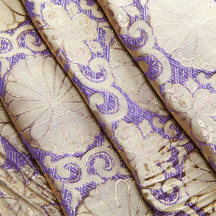 Hangzhou Textile High Quality Customization Metallic Flower Pattern Lady Garment Fabric Yarn Dyed Fabric For Clothes