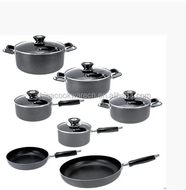 zhejiang 12pcs molding powder exterior coating cookware sets cookware