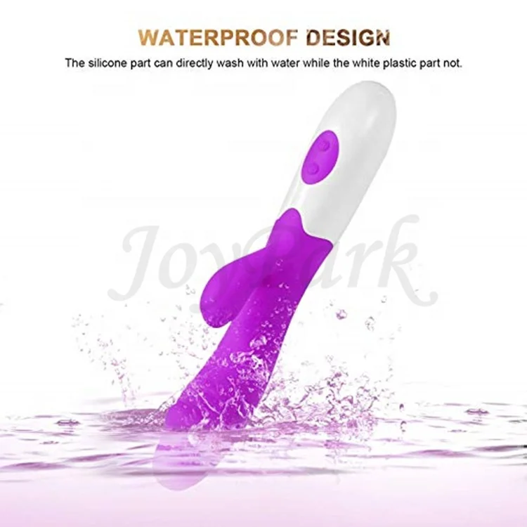 JoyPark Best 10 Speed Female Dual Motor Soft Silicone Vibrating Dildo Pink Rabbit Vibrator Women