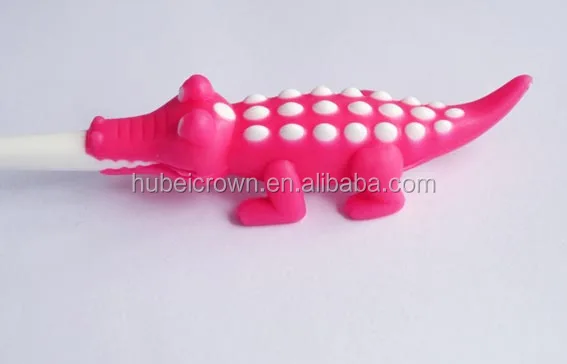 Manufacturer Private label ISO certificated  crocodile ultra extra soft nylon dupont Kid children rubber Toothbrush