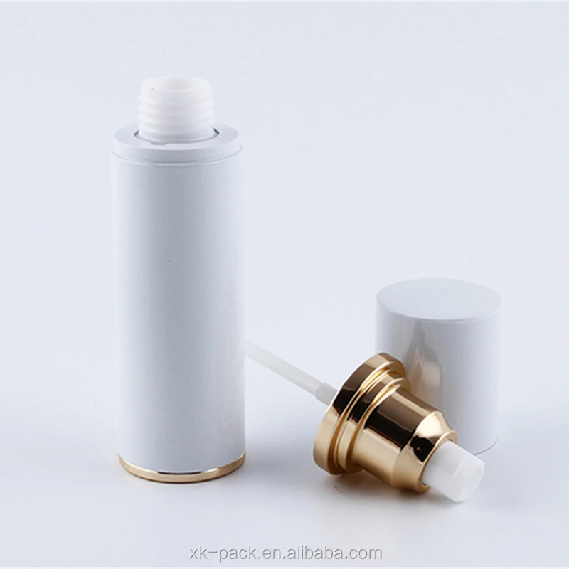 Luxury  metal 15ml 30ml 50ml 80ml 100ml aluminum lotion bottle for skin care