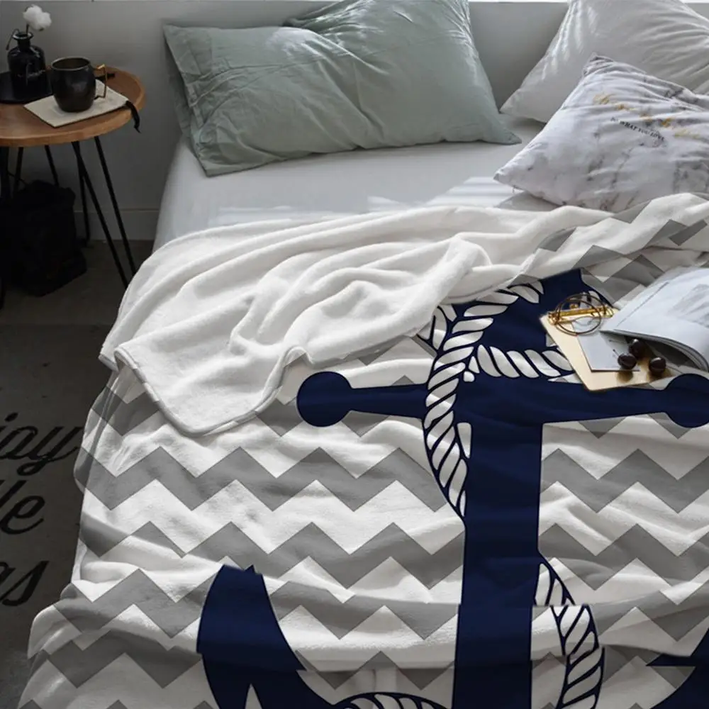 
Anchor Printing Super Soft Minky Fleece Kids Blanket For Baby Comforter Warm Blankets 