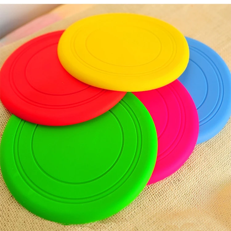 
Pet silicone flying toys dog throwing multicolor flying disc  (62190631377)
