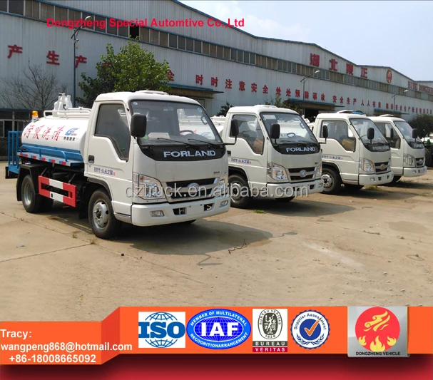 Foton small sewer suction and high pressure cleaning truck, 3000liters vacuum sewage truck for sale