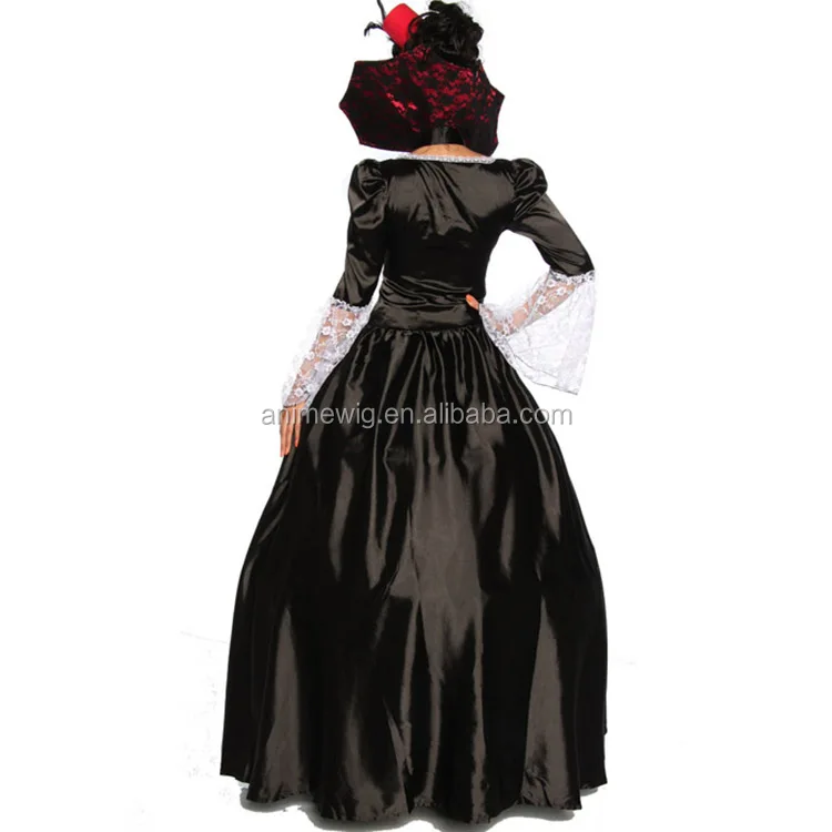 wholesale adult women Queen Of The Vampires halloween sexy fantasy black gothic lolita dress cosplay costume