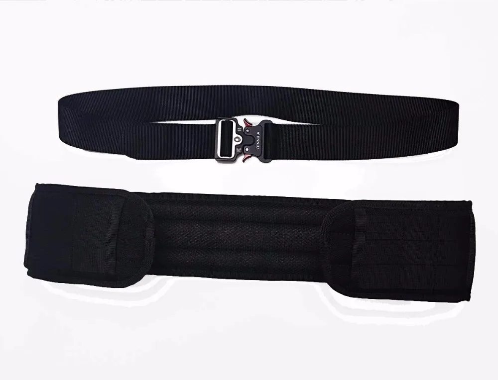 Hunting Shooting Tactical Gear 1000D High Density Nylon Padded Combat Waist Molle Belts with Quick release metal buckle