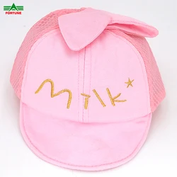 Wholesale Custom Solid Color 100% Cotton Woven Sunbonnet Baby Girl Hat Cute Hat Sunbonnet Kids Baby Mesh Baseball Caps Nets Hat