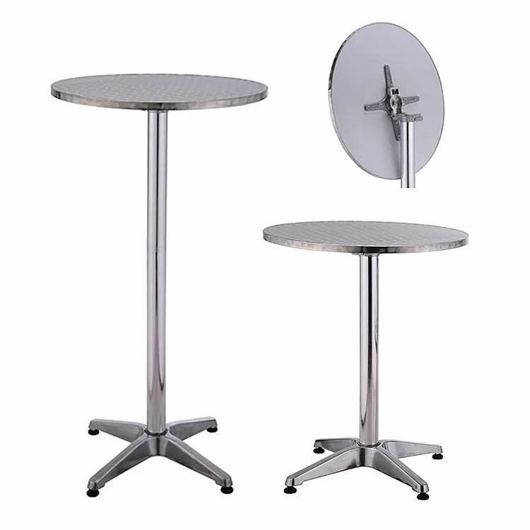 Light Weight Extendable Metal Round Dining Table De Cafe Dining Folding Tables For Sale