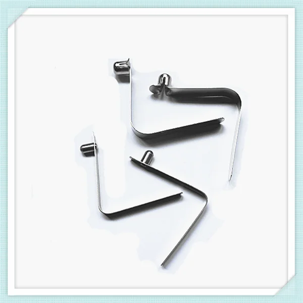 nickle plate Metal spring button clip in spring steel