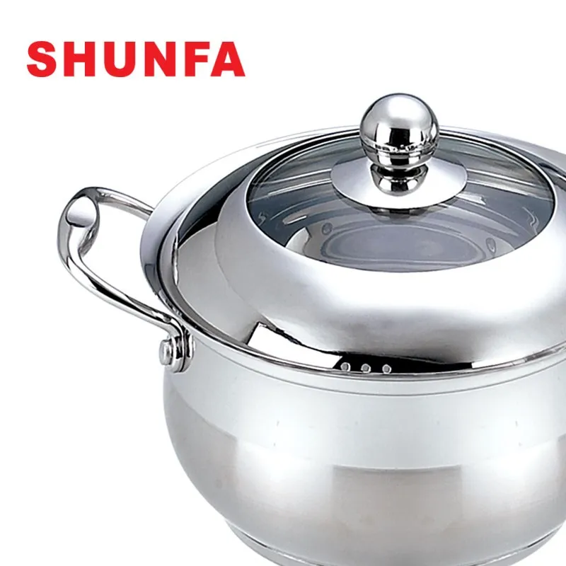 Кухонная посуда Shunfa 12 шт. Набор Антипригарной Посуды Из Нержавеющей Стали с медным дном набор посуды из нержавеющей стали