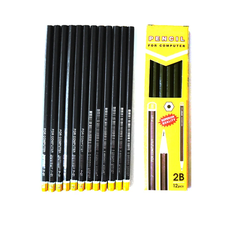 
Custom Logo Triangular Pencil Triangle Shape 2B Lead Wood Standard Pencils Promotional Pencil Color Box Black ZX-2B030011 CN;ZHE 