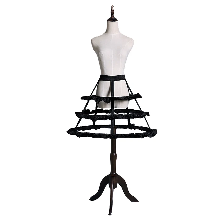 
Wholesale Three hoops ruffled fishbone skirt Lolita Cosplay daily birdcage white petticoat 
