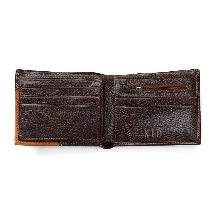 Soft grain leather slim men wallet distributor