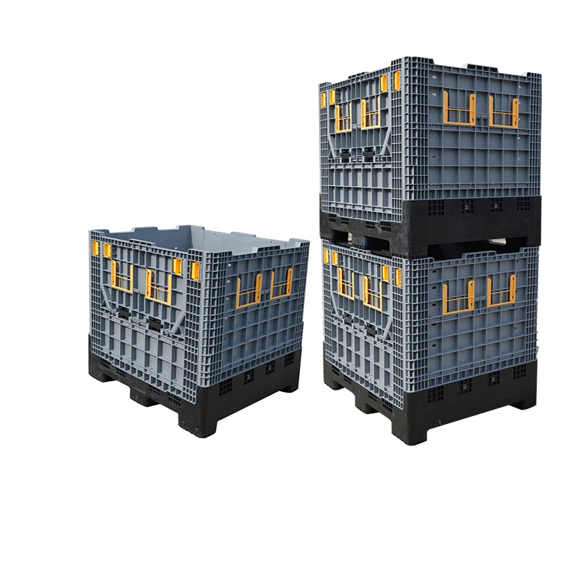 Hdpe Heavy Duty Solid Transport Industry Large Folding Plastic Pallet Box