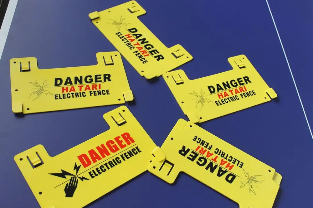 Customized electric fence security warning sign