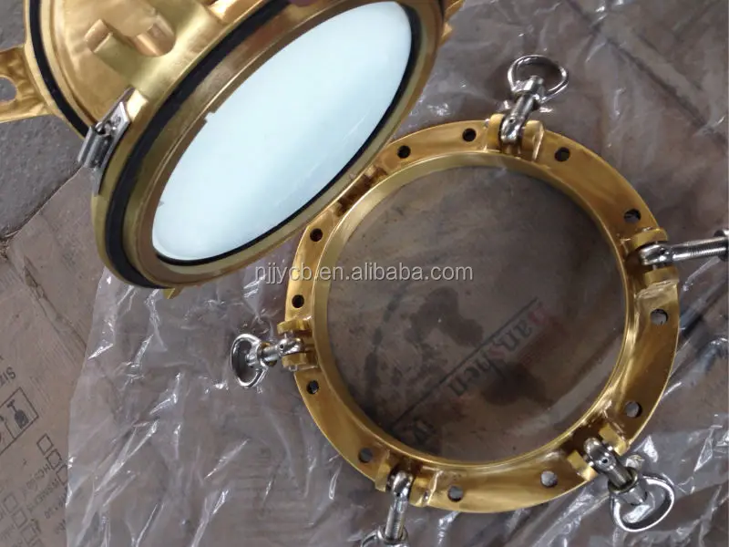 Brass side scuttle for boat