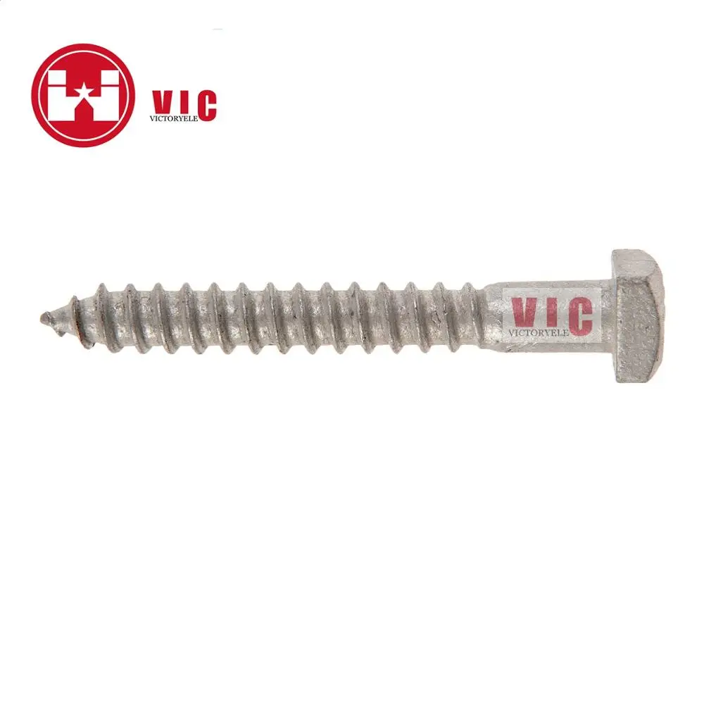 Factory Price Pole Line Power Accessories Link Fittings Hot Dip Galvanized Lag Screw