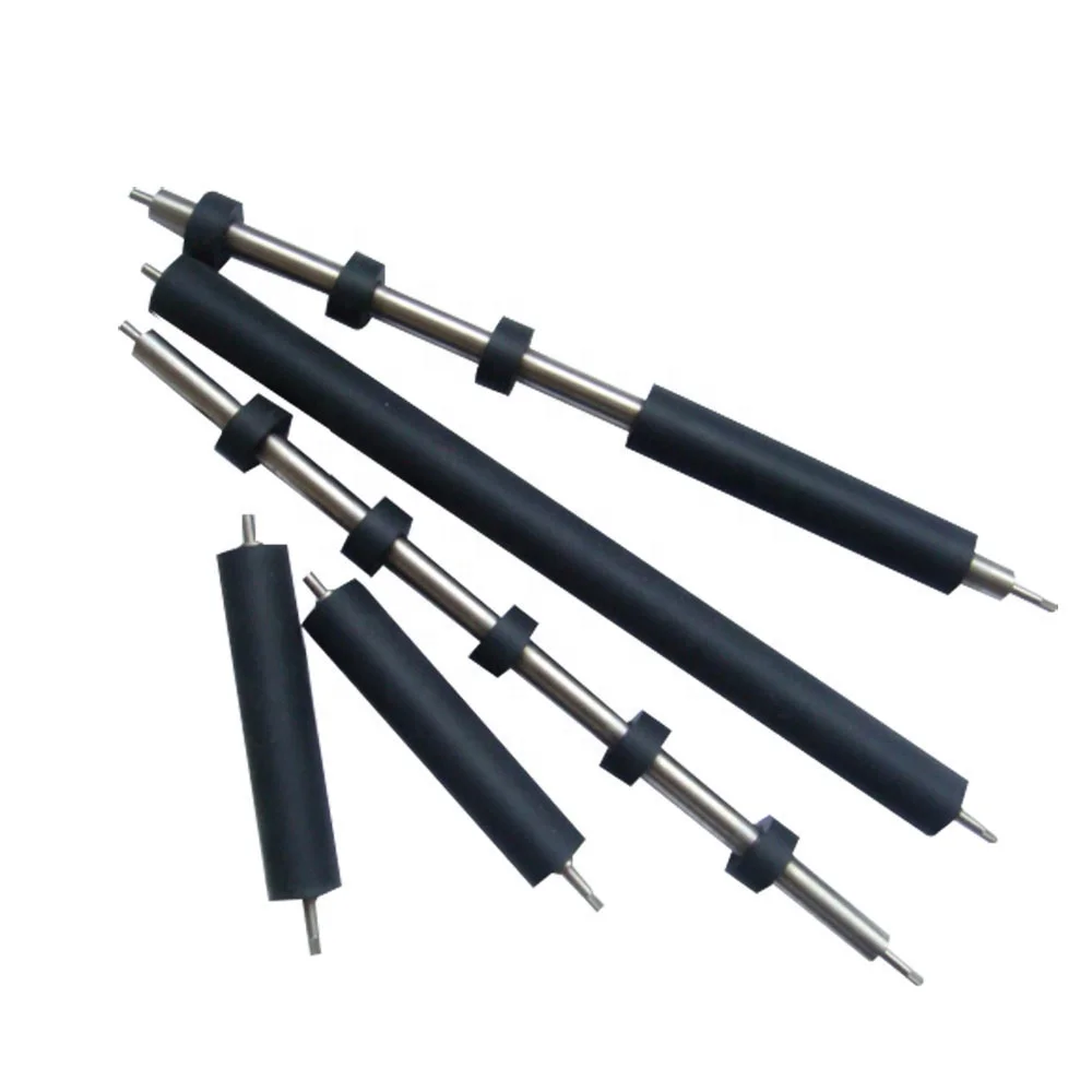 Manufacture Rubber coated 3mm diameter Stainless Shaft High Precision Printer Industrial Driver Platen Roller