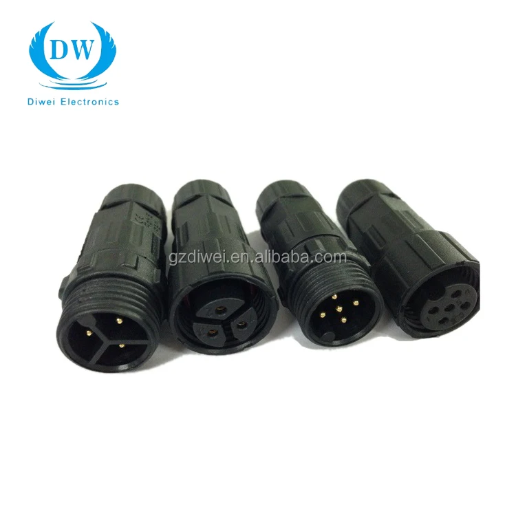 M16 3 Pin авиации Электрические низкого напряжения LED применение Водонепроницаемый Кабельный разъем