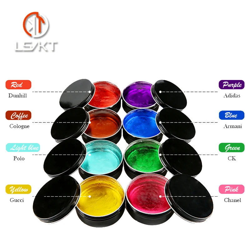 
private label strong hold hair color wax for hair styling 