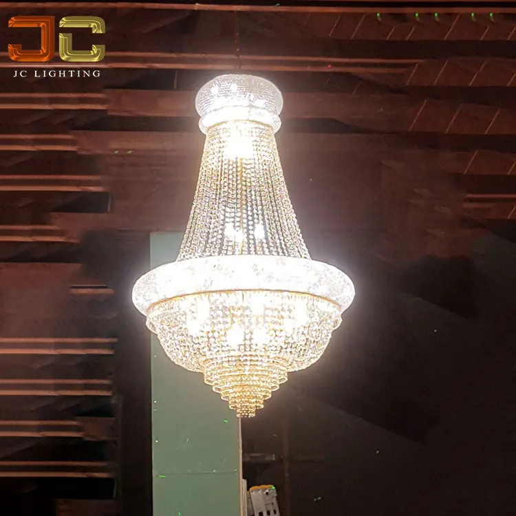 Luxury decorating lantern lamp antique empire shiny crystal chandelier classic style for hotel restaurants or wedding scene